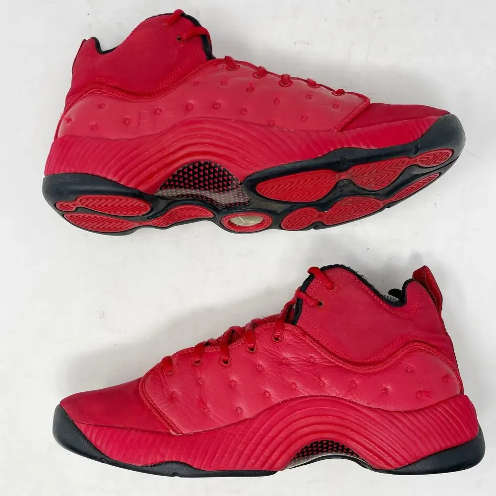 Jordan Red Leather Jumpman II Mid Gym Basketball Shoes Mens Size 8 2015